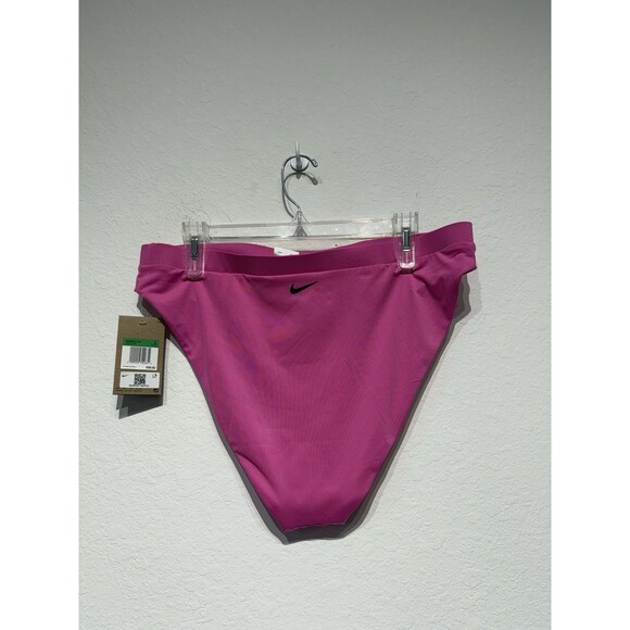NEW Nike Womens High Waist Bikini Swim Bottoms Pink Size X-Large Beach Summer‎ - Picture 10 of 11